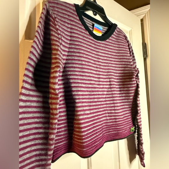 UNIF Purple and Gray Striped Crew Neck Sweater - Picture 6 of 8